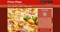 Desktop Screenshot of primopizzadc.com